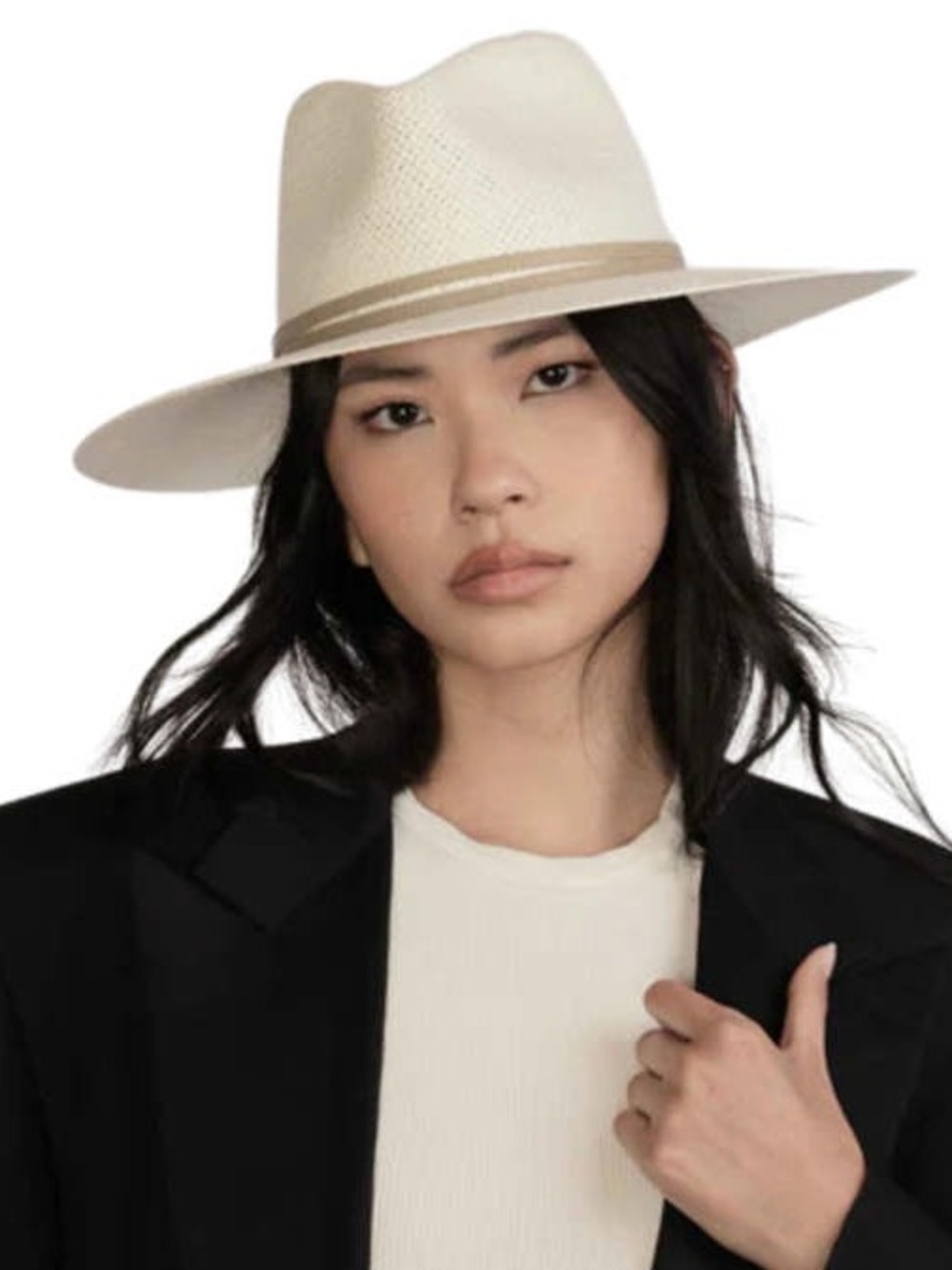 NWT Janessa Leone Jude Bleach Straw Fedora Hat Packable Size Small